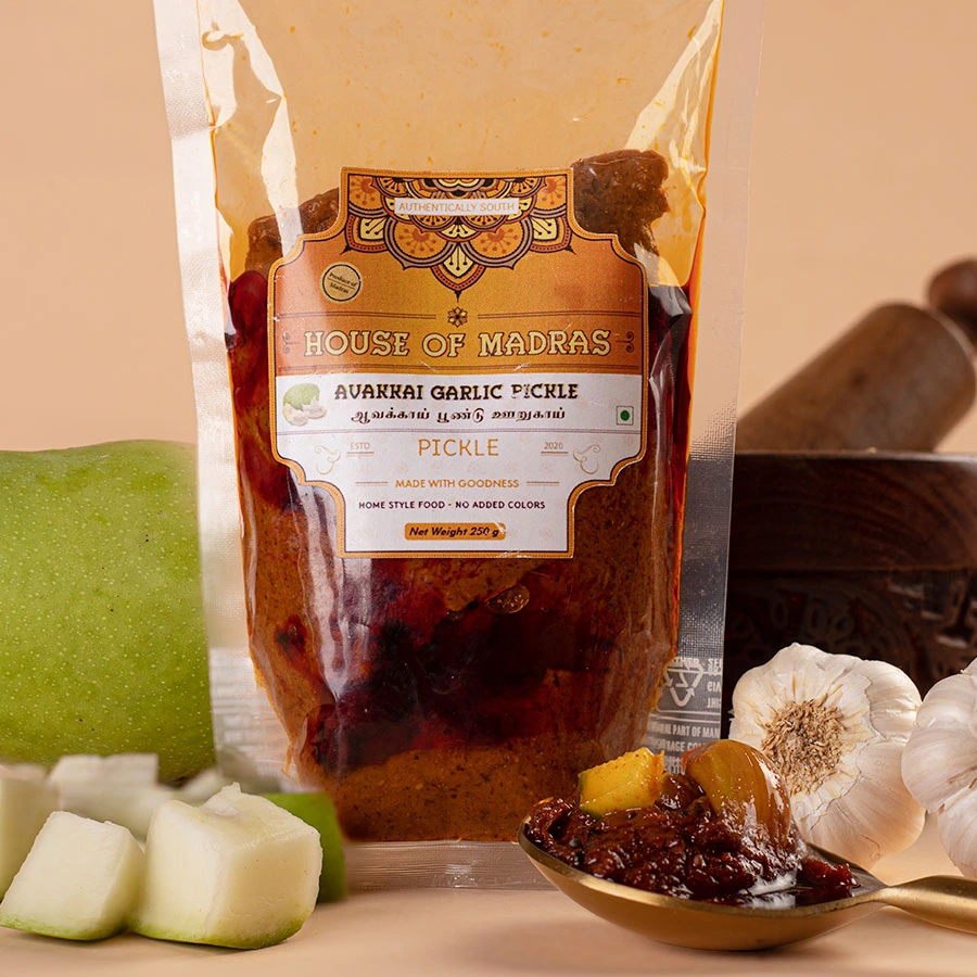 Avakai Garlic Pickle - House of Madras